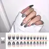Uñas Postizas Portátiles Pre-hechas al por Mayor, Uñas Portátiles de Tira Completa Simples con un Toque de Lujo, Colección de Pegatinas Blanqueadoras para Uñas