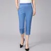 Novos Jeans de Verão para Mães de Meia-Idade, Calça Cropped Elástica de Cintura Alta, Calça Reta Emagrecedora e Fashionável para Mulheres de Meia-Idade e Idosas