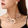 Brincos de Flores com Gotejamento de Óleo Colar Pulseira Pulseira Feminina Design Minimalista de Nicho Transfronteiriço Estilo Floresta Joias de Feriado