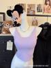 Camisole Sexy Cruzada para Mulheres Usar Fora e Dentro, Verão com Bojo, Top Tubo Tudo-em-Um, Top Cruzado no Peito, Lindo Top Básico nas Costas