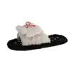 Pantuflas de Felpa para Mujer Otoño e Invierno sin Cordones con Lazo, Cómodas Pantuflas de Casa Estilo Coreano 2026