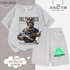 Nueva Camiseta de Manga Corta Delta Action, Conjunto de Shorts de Manga Corta para Niños Talla Mediana y Grande, Conjunto Casual de 2 Piezas de Algodón Puro para Verano para Hombres y Mujeres