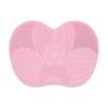 Almofada de Limpeza de Pincéis de Maquiagem Pequena da Apple com Ventosa Almofada de Limpeza de Silicone Ferramenta de Beleza Almofada de Limpeza Design com Ventosa