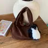 Bolso de Mano de Cuero Nubuck Retro Nuevo Otoño 2025 para Mujer Bolso Tote Pequeño Casual de Alta Calidad Color Caramelo Más Fácil de Combinar para Salir