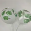 Globo Transparente Hoja Verde Hoja de Monstera Hoja de Coco 12 pulgadas Transparente Impreso Puntos Estrellados Copo de Nieve Globo Transfronterizo