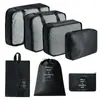 Bolsa de almacenamiento para viajes transfronterizos, set de neceser, bolsa de almacenamiento organizadora de ropa para equipaje de siete piezas, bolsa de almacenamiento de viaje