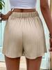 Verano 2024 Amazon Venta Caliente Nuevos Shorts Texturizados de Giro Falda Casual Elástica para Mujer Estilo Europeo y Americano