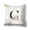 Funda de almohada de poliéster Coche Tinta Antigua Hogar 26 Impresión del alfabeto inglés Funda de almohada para sofá QTB42