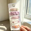 Novos Presilhas de Cabelo de Laço Transfronteiriças 5/Conjunto Presilhas de Laço para Crianças e Bebês Presilhas Simples para Meninas Presilhas Laterais