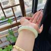 Pulsera de Jade de Hotan de Xinjiang de Agua Soleada Superficial Material Mongol Exterior Pulsera de Aro Redondo para Mujer Pulsera Tintineante Anillo Positivo Pulsera de Jade Suministro en Vivo