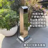 Suporte Vertical de Cinzeiro para Bitucas de Cigarro em Aço Inoxidável Fixo no Chão, Lixeira para Bitucas de Cigarro, Cinzeiro Externo de Hotel, Coluna de Fumante de Parede