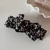 Pinza para el pelo con lazo de tela estilo bosque, pinza para coleta alta, pinza banana, pinza retorcida floral, pinza vertical, accesorio para el cabello, adorno para la cabeza