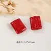 Accesorios de Arena Imperial de Cinabrio de Alto Contenido para Joyería DIY Seis Caracteres Palabras Verdaderas Caracteres Fu Accesorios para Pulsera y Collar Hechos a Mano con Cuentas