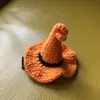 Chapéu Colorido Doce de Princesa Pequeno Adorno de Cabeça, Chapéu de Crochê de Lã Grampo de Cabelo, Adorno de Cabeça Feito à Mão Produto Acabado