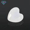 Huagang gema jade blanco en forma de corazón Vidrio fondo puntiagudo piedra desnuda al por mayor cristal blanco diamante anillo superficie relleno diamante joyería