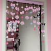Cortina de Puerta Culomi de Nubes Corazón de Niña Sin Taladro Habitación Infantil Dormitorio Colgante Cama Superior e Inferior Cortina de Cama Pasillo Decoración