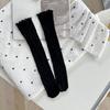 Meias Finas de Renda em Tela Estilo JK Japonês para Mulheres, Meias de Meia-Perna com Padrão Escuro Vazado de Coração para Usar por Cima de Outras Meias, Meias Largas
