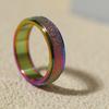 Anillo de acero de titanio esmerilado de moda europea y americana de gran venta, anillo giratorio descompresivo, fabricantes venta al por mayor