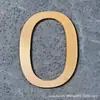 Adesivo Digital Estéreo de Acrílico Letras Bronze Dourado Preto e Branco Número do Quarto Adesivo de Parede Placa de Número de Porta Placa