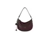 Bolso de axila simple de cuero suave en forma de media luna, casual y versátil, con correa de hombro ajustable, adecuado para llevar al hombro o cruzado, bolso pequeño de moda para el día a día para mujer