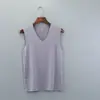Chaleco Seamless para Hombre de Seda Helada de Verano Elástico sin Mangas de Hombro Ancho Cuello en V de Secado Rápido Color Sólido para Hombre