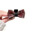 Pinza para el Cabello de Lazo a Cuadros de Lana, Tamaño Pequeño, Pinza de Gama Alta para Flequillo Lateral, Pasador, Pinza de Tiburón para Cabello Semirecogido, Accesorio para el Cabello