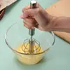 Batedor de Ovos Semi-Automático de Aço Inoxidável Doméstico Ferramenta de Confeitaria para Cozinha Batedor de Ovos Manual Tipo Prensa de Aço Inoxidável