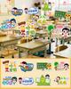 Cartão de mesa escolar cerimônia sentido layout da sala de aula mesa decoração com balões suporte segurando cartão classe do ensino fundamental jardim de infância