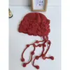 Producto Nuevo, Estilo Nuevo Sombrero para Niños, Sombrero de Lana con Diseño de Flor Hueca para Otoño e Invierno, Gorro de Punto con Protección para las Orejas para Niñas, Gorro de Punto para Bebé Niña