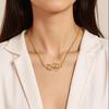 Collar de 18K Estilo Coreano Rama Microincrustada Cadena para Clavícula de Mujer Joyería Versátil de Moda Perla Joyería de Alta Gama Venta al por Mayor