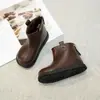 Botas Martin para Niñas Otoño Invierno Nuevo Estilo 2026 Impermeables Versátiles Cálidas de Piel con Felpa Botas Cortas de Moda con Estilo