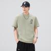 Camiseta Casual Masculina de Manga Curta 2025 Verão Nova Marca Americana de Moda Estampada com Letras Solta Tendência Camiseta Pesada para Homens