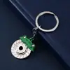 Presente criativo disco de freio cubo de roda pinça chaveiro de metal carro modificado freio a disco cintura pendurado chaveiro corrente pingente