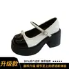 Zapatos retro estilo francés Mary Jane para mujer, nueva colección primavera/otoño 2026, con plataforma gruesa, tacón grueso, perfectos con faldas, tacones altos estilo JK, zapatos de vestir