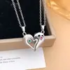 Collar Venta Caliente Transfronteriza Magnético Amor Luna Pareja Collares Accesorios Mujer Versátil Gama Alta Regalo Día de San Valentín