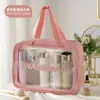 Bolsa de Tocador de Viaje Nueva de una Sola Capa, Bolso Cosmético Portátil, Impermeable, Transparente, Gran Capacidad, Bolsa de Almacenamiento Transparente