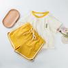 2024 Verano Nuevo Ropa para Niños Infantil Clase A Algodón Puro Lindo Traje de Camiseta y Shorts Ropa Casual de Dos Piezas para Hombre y Mujer