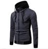Comércio exterior 2023 outono e inverno Nova Juventude falso de duas peças Esportes cardigã suéter AliExpress casual casaco masculino com capuz