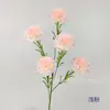 Buquê de cravos artificiais com 5 cabeças, flores falsas para decoração de sala de estar, centro de mesa, flores secas, arranjo floral de alta qualidade para quartos