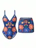 2026 Nuevo Comercio Exterior Ropa Europea y Americana para Mujer Estampada Bohemio Fluido con Tirantes Estilo Vacaciones Casual Moda Traje de Baño