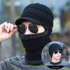 Chapéu Masculino de Inverno Estilo Coreano Tendência Ciclismo À Prova de Vento Proteção de Orelha Lã Tricotado Chapéu Inverno Forrado com Lã À Prova de Frio Quente Chapéu Pulôver