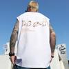 Camiseta sin mangas europea y americana para hombre de verano delgada talla grande holgada baloncesto moderna ins chaleco deportivo para exterior chaleco de manga corta