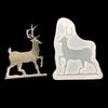 Molde de epoxi de cristal de espejo Molde de silicona de alce de dibujos animados navideños Arcilla colgante colgante hecho a mano