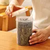 Bote para Té, Frasco Sellado, Recipiente Transparente de Grado Alimenticio para Té de Flores y Dulces, Bote de Plástico de Alta Estética a Prueba de Humedad