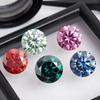 Fábrica de Origem Moissanita Banhada a Cor com Corte Oito Corações e Oito Setas, Clareza Vvs, Testada com Caneta de Diamante, Transmissão ao Vivo de Moissanita Colorida