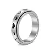 Gran Venta a Mitad de Precio Anillo Giratorio de Titanio para Parejas con Patrón de Amor Joyería de Acero Inoxidable para Mujeres Venta al por Mayor