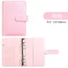 Cuaderno de Hojas Sueltas A6 Estilo Macarrón de Felpa Brillante Transfronterizo con Bolsillo de Cremallera Desmontable Libro de Presupuesto en Efectivo