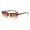 Nuevas Gafas de Sol de Moda, Gafas de Sol de Medio Marco Transfronterizas para Hombre, Gafas de Sol para Proteger del Sol, Gafas de Sol de Medio Marco de Moda