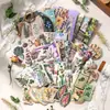 Papel Xinmo Série Nostálgica Tema Retro Americano Notas de Mensagem Diário Cartão Traseiro de Celular Colagem DIY