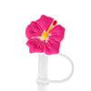 Nuevo Popote de Silicona con Forma de Flor Pequeña Transfronterizo Cubierta para Popote Tapón Antipolvo Hebilla Decorativa Personalizada Clip en Stock 8.10